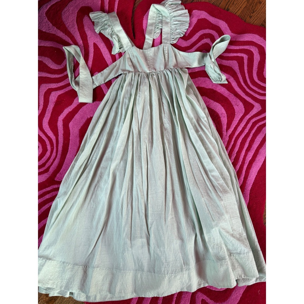 MABLE Sage Green Ruffle Strap Empire Waist Maxi Dress MD3222 Medium